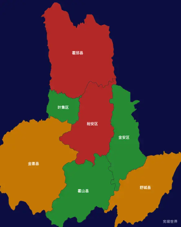 echarts六安市地图加立体效果- 完竣世界 echarts六安市地图加立体效果- 完竣世界